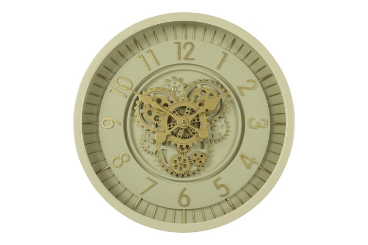 Ronde radar Wandklok Countryfield "Celestial'' crème Ø 46 cm