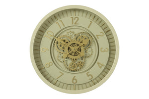 Ronde radar Wandklok Countryfield "Celestial'' crème Ø 46 cm