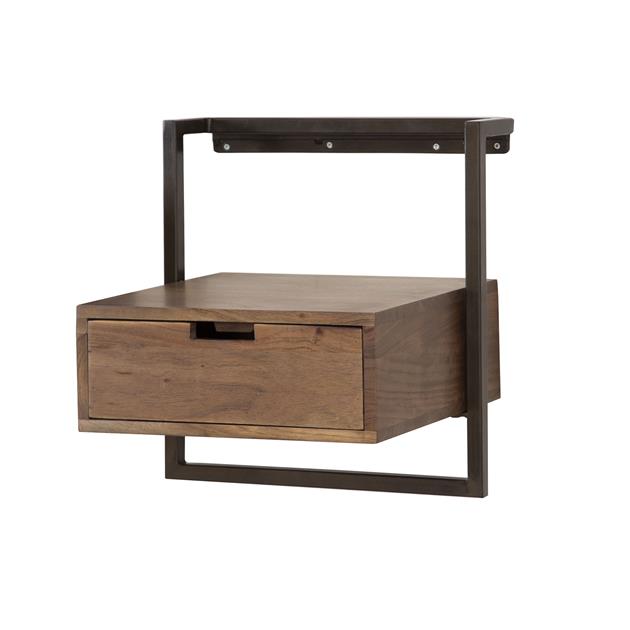 Nachtkastje air solid - Acacia bruin van Idéco Design, foto 4