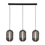 Hanglamp 3L tub chromed glass / Artic zwart (Magazijn sale)