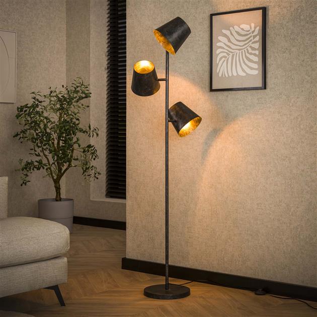 Vloerlamp 3x Ø18 Kinetic / Charcoal