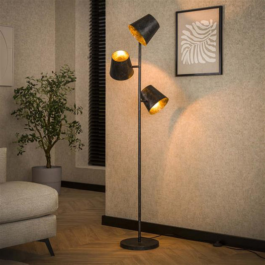 Vloerlamp 3x Ø18 Kinetic / Charcoal