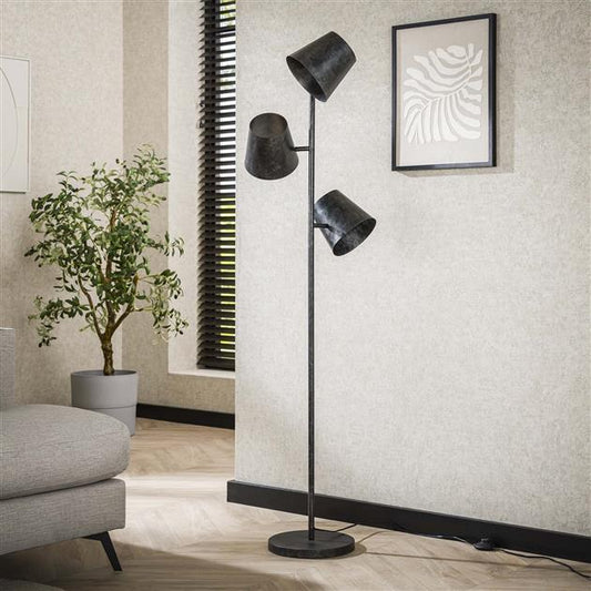 Vloerlamp 3x Ø18 Kinetic / Charcoal