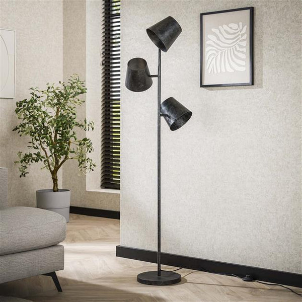 Vloerlamp 3x Ø18 Kinetic / Charcoal