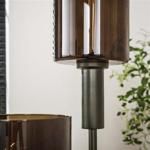 Vloerlamp 3 lichts getrapt Sepiora glas / Sienna brown