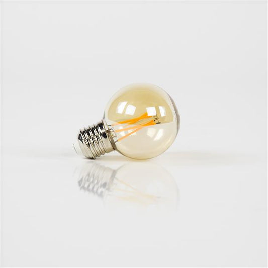 Lichtbron LED bol Ø6 [G60] - E27 6W warm licht (Amberkleurig glas)