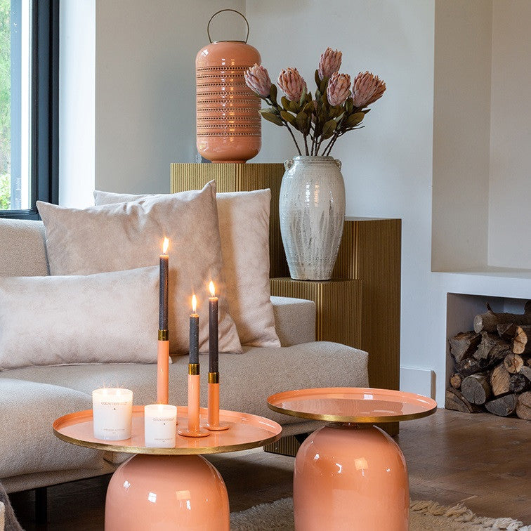 Bloemen/vazen zuil Gordon vierkant goud - 100 cm hoog (Hout)