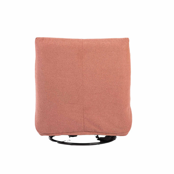 Relaxfauteuil Izzy handmatig & draaibaar met unieke schommelstand - Roze stof