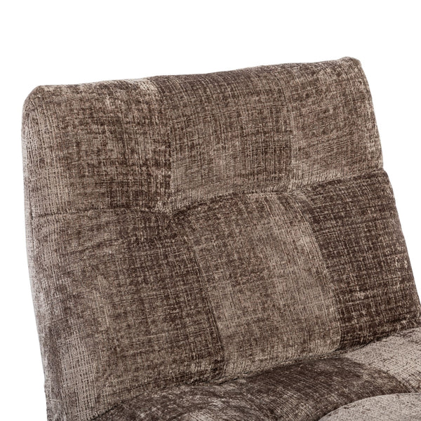 Relaxfauteuil Mila handmatig & draaibaar met unieke schommelstand - Bruine stof
