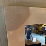 Luxe spiegel Witte lijst 48x48 cm facet geslepen  (magazijn opruiming)