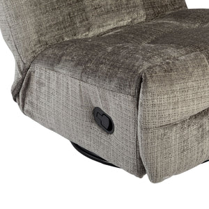 Relaxfauteuil Mila handmatig & draaibaar met unieke schommelstand - Grijze stof