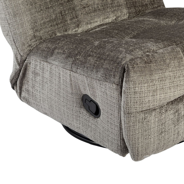 Relaxfauteuil Mila handmatig & draaibaar met unieke schommelstand - Grijze stof