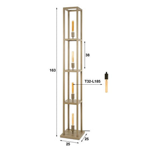 Vloerlamp Quadra 4-lichts / Beige