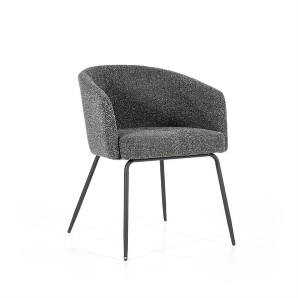 Eetkamerstoel Astrid Eleonora - Stof antraciet Baquer