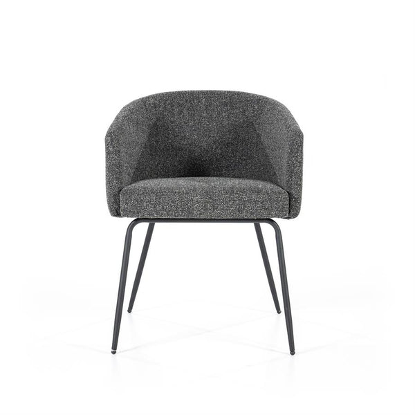 Eetkamerstoel Astrid Eleonora - Stof antraciet Baquer