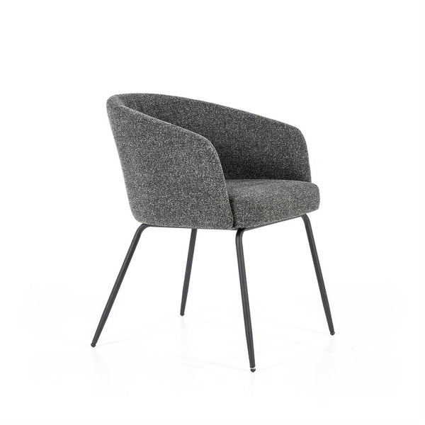 Eetkamerstoel Astrid Eleonora - Stof antraciet Baquer