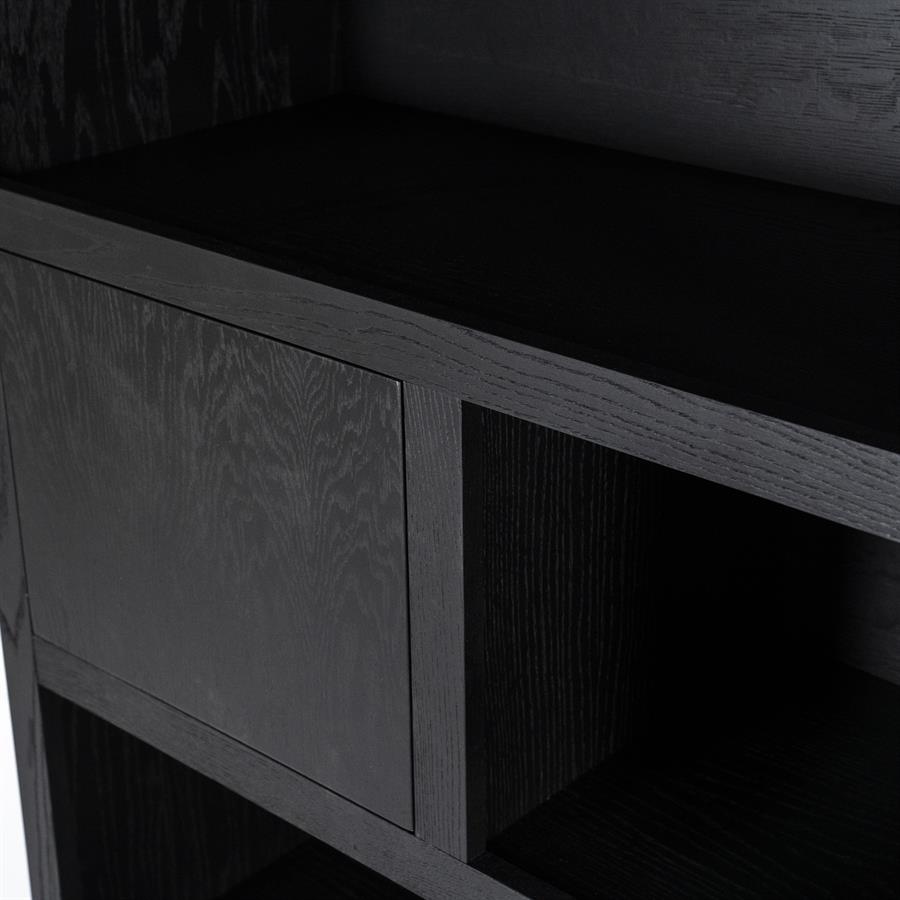 Kabinet/Wandkast Helsinki Eleonora  150x220 cm - Zwart eiken