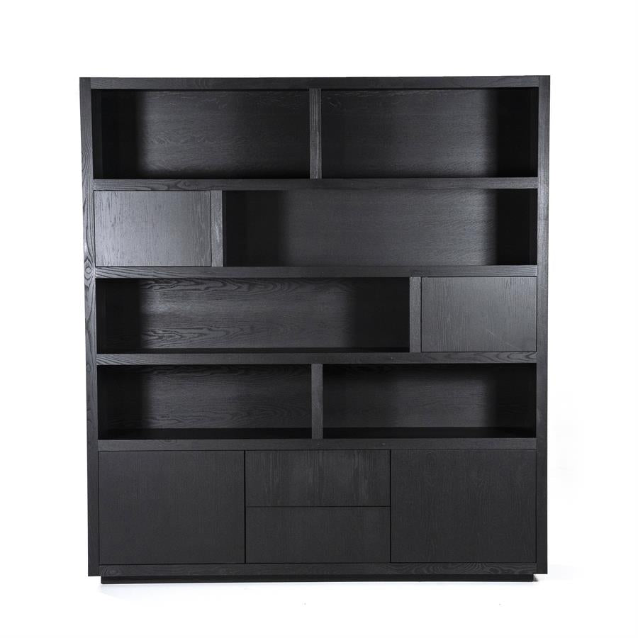 Kabinet/Wandkast Helsinki Eleonora  200x220 cm - Zwart eiken