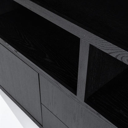 Kabinet/Wandkast Helsinki Eleonora  200x220 cm - Zwart eiken