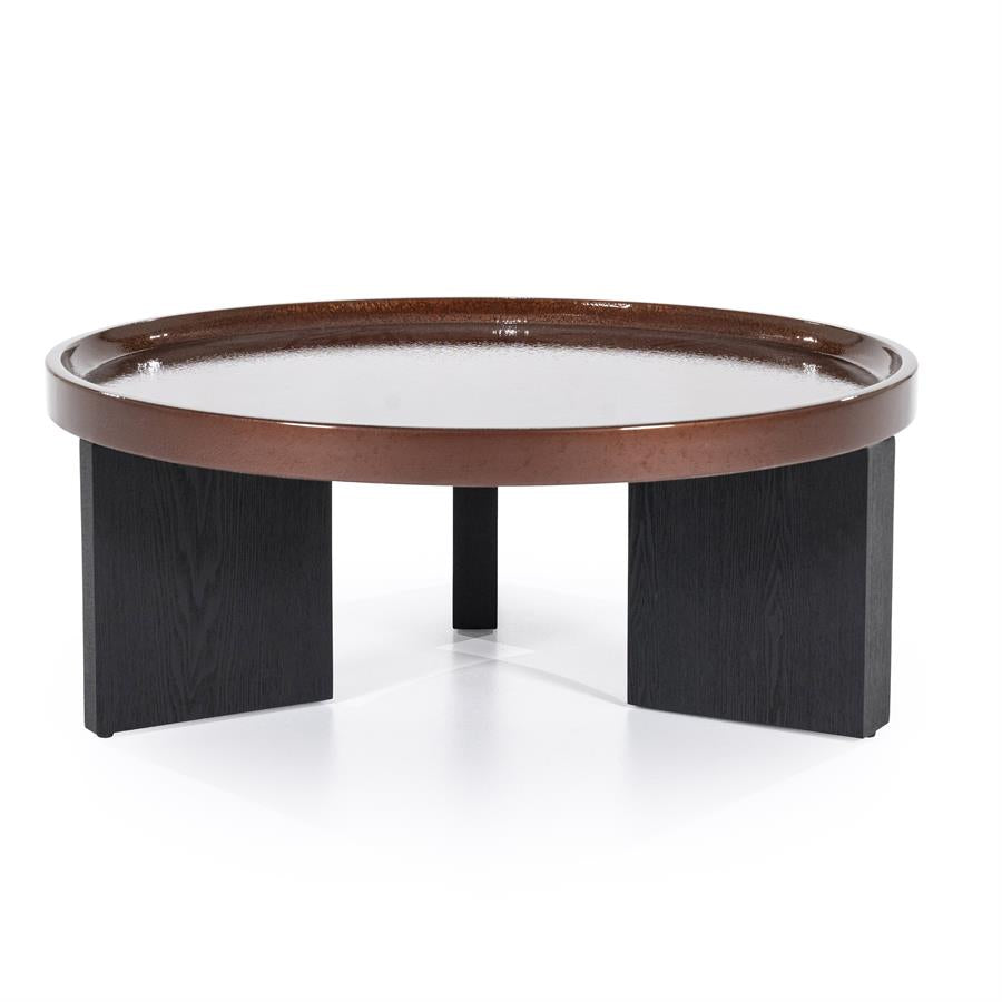Salontafel Mayson Eleonora rond 90x35 - Rood