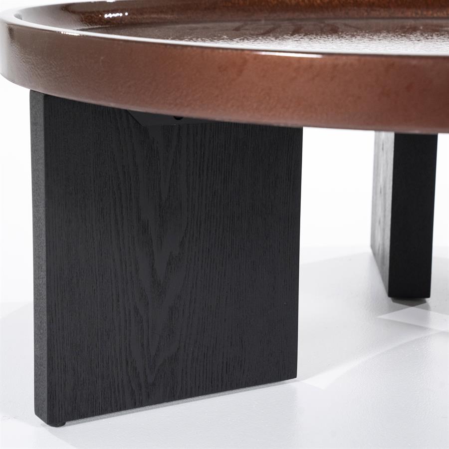 Salontafel Mayson Eleonora rond 90x35 - Rood