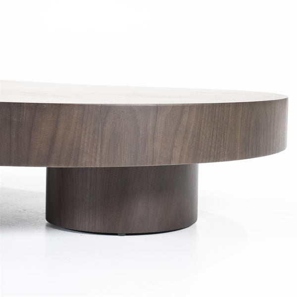 Salontafel Bobbie Eleonora organische vorm 150x110 cm - Walnoot kleur
