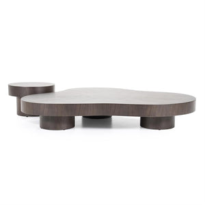Salontafel Bobbie Eleonora organische vorm 150x110 cm - Walnoot kleur