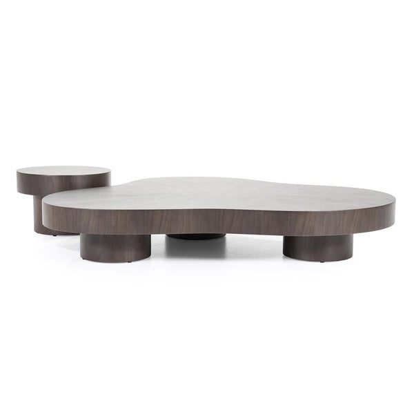 Salontafel Bobbie Eleonora organische vorm 150x110 cm - Walnoot kleur