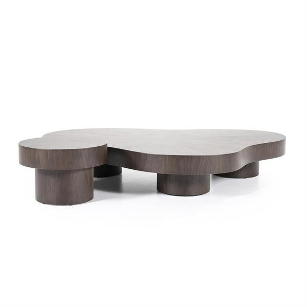 Salontafel Bobbie Eleonora organische vorm 150x110 cm - Walnoot kleur