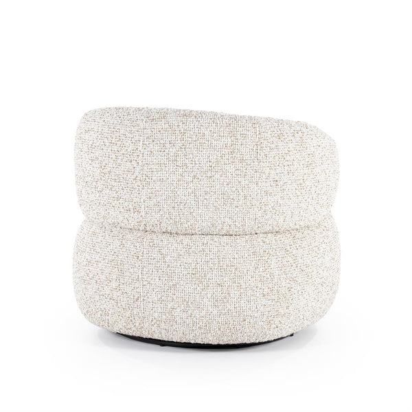 Fauteuil draaibaar "Maeve" Eleonora zonder armleuning - Beige Maywood stof