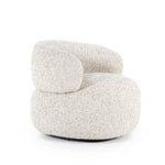 Fauteuil draaibaar "Maeve" Eleonora zonder armleuning - Beige Maywood stof