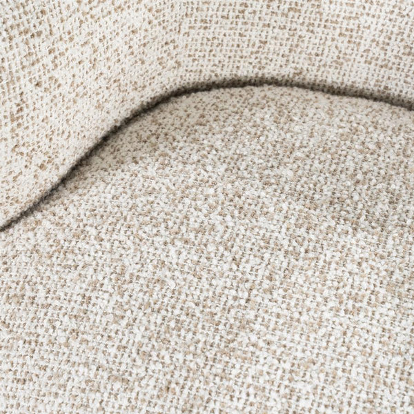 Fauteuil draaibaar "Maeve" Eleonora zonder armleuning - Beige Maywood stof