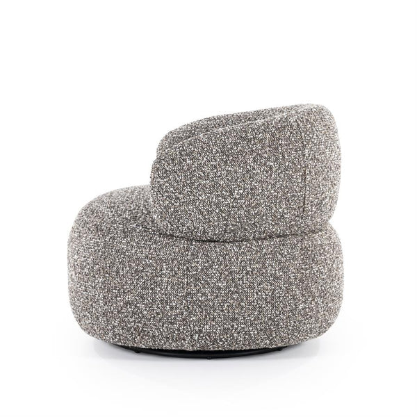 Fauteuil draaibaar "Maeve" Eleonora zonder armleuning - Taupe Maywood stof