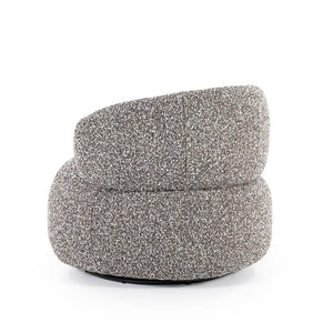 Fauteuil draaibaar "Maeve" Eleonora zonder armleuning - Taupe Maywood stof