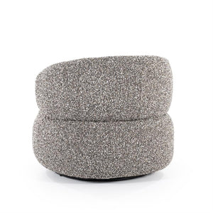 Fauteuil draaibaar "Maeve" Eleonora zonder armleuning - Taupe Maywood stof