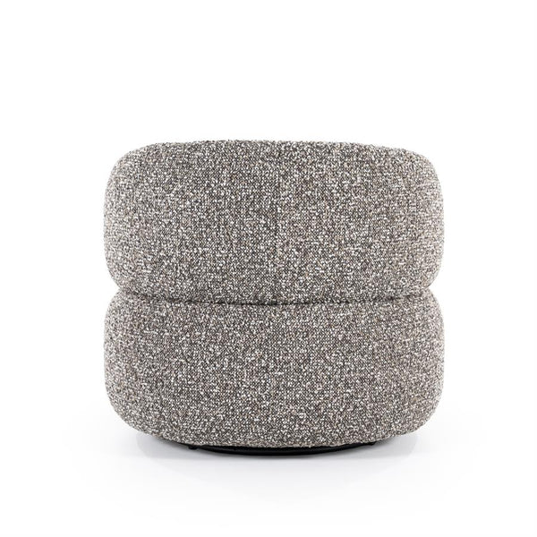 Fauteuil draaibaar "Maeve" Eleonora zonder armleuning - Taupe Maywood stof