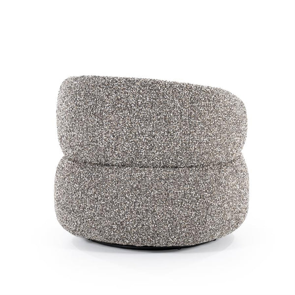 Fauteuil draaibaar "Maeve" Eleonora zonder armleuning - Taupe Maywood stof