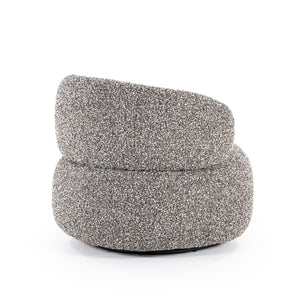 Fauteuil draaibaar "Maeve" Eleonora zonder armleuning - Taupe Maywood stof