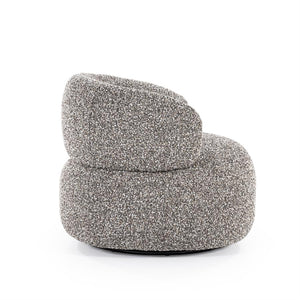 Fauteuil draaibaar "Maeve" Eleonora zonder armleuning - Taupe Maywood stof