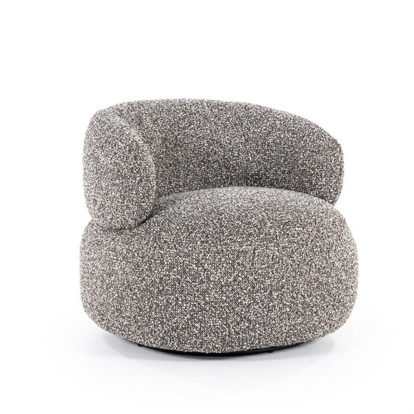 Fauteuil draaibaar "Maeve" Eleonora zonder armleuning - Taupe Maywood stof