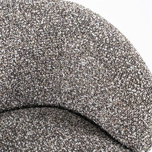 Fauteuil draaibaar "Maeve" Eleonora zonder armleuning - Taupe Maywood stof