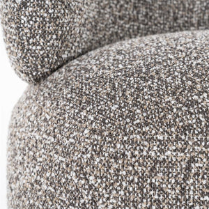 Fauteuil draaibaar "Maeve" Eleonora zonder armleuning - Taupe Maywood stof