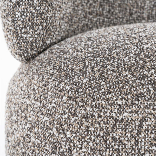 Fauteuil draaibaar "Maeve" Eleonora zonder armleuning - Taupe Maywood stof