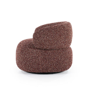 Fauteuil draaibaar "Maeve" Eleonora zonder armleuning - Rood Maywood stof