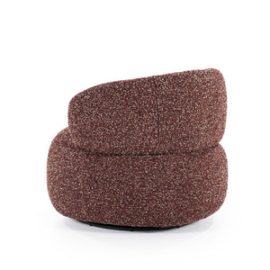 Fauteuil draaibaar "Maeve" Eleonora zonder armleuning - Rood Maywood stof