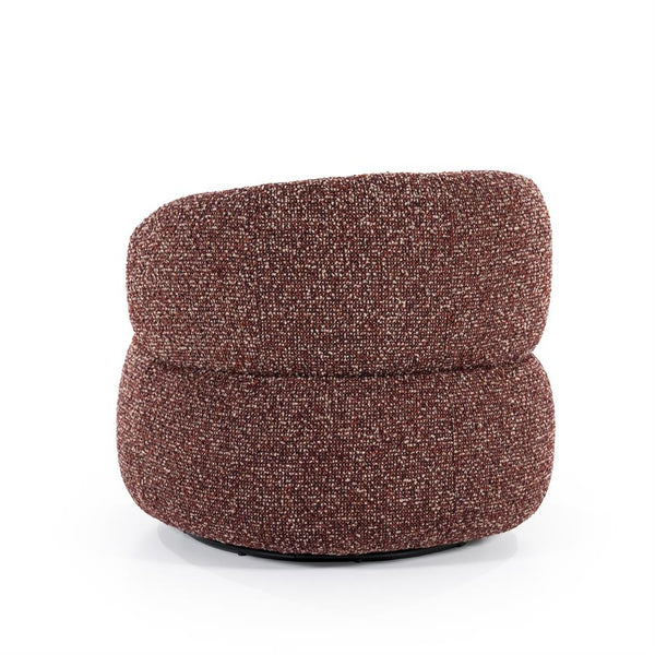 Fauteuil draaibaar "Maeve" Eleonora zonder armleuning - Rood Maywood stof