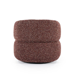 Fauteuil draaibaar "Maeve" Eleonora zonder armleuning - Rood Maywood stof