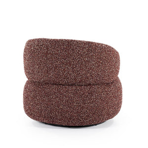 Fauteuil draaibaar "Maeve" Eleonora zonder armleuning - Rood Maywood stof