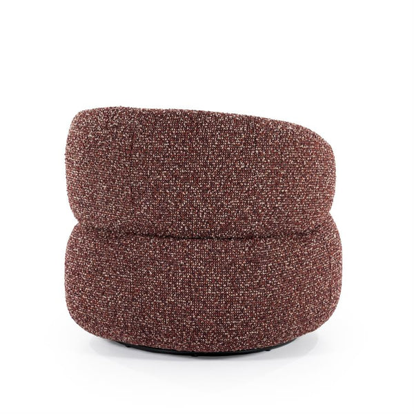 Fauteuil draaibaar "Maeve" Eleonora zonder armleuning - Rood Maywood stof