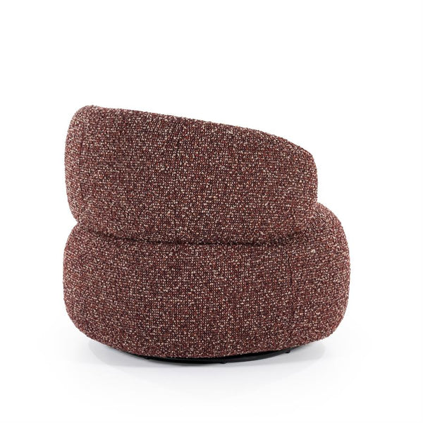 Fauteuil draaibaar "Maeve" Eleonora zonder armleuning - Rood Maywood stof